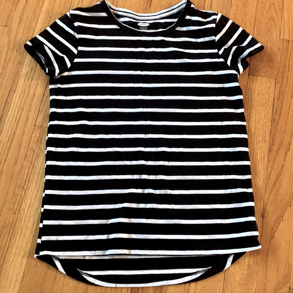 Old Navy Softest Tee youth Large Black/White